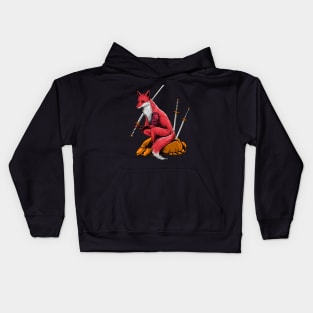 Kitsune japanese samurai fox Kids Hoodie